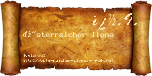 Österreicher Ilona névjegykártya