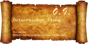 Österreicher Ilona névjegykártya