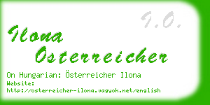 ilona osterreicher business card