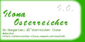 ilona osterreicher business card